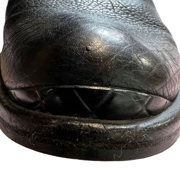 BOTTEGA VENETA RIDING BOOTS BLACK LEATHER SIZE 37 KNEE HIGH BOOTS MOTO - Picture 8 of 13